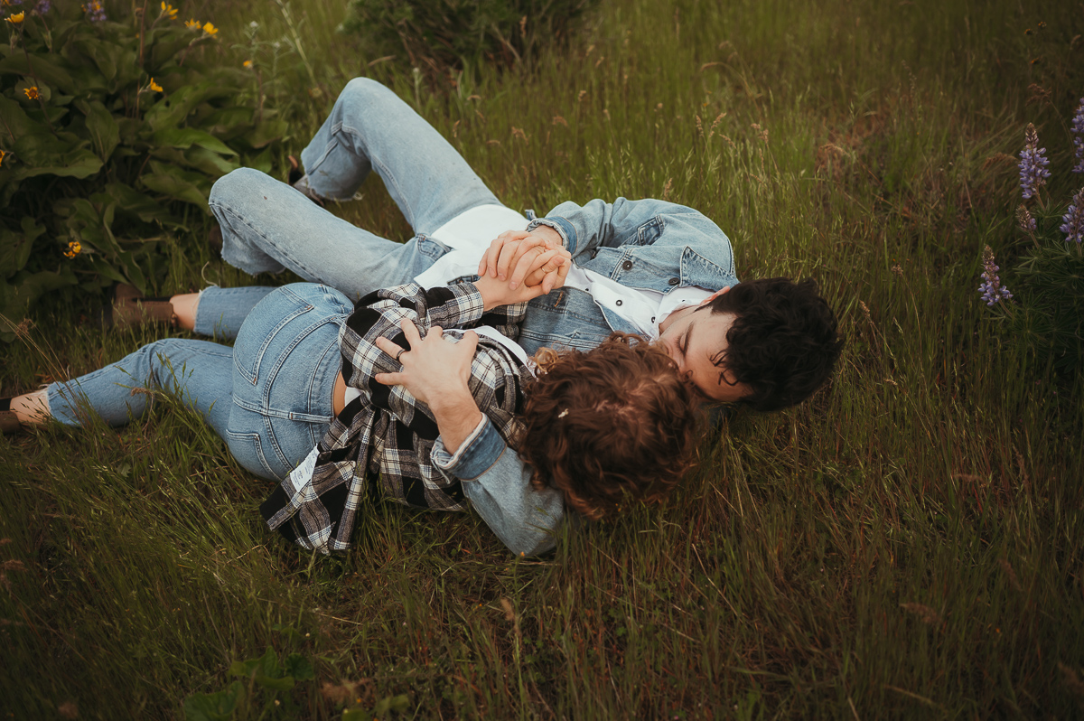 Couple laying down at Rowena Crest