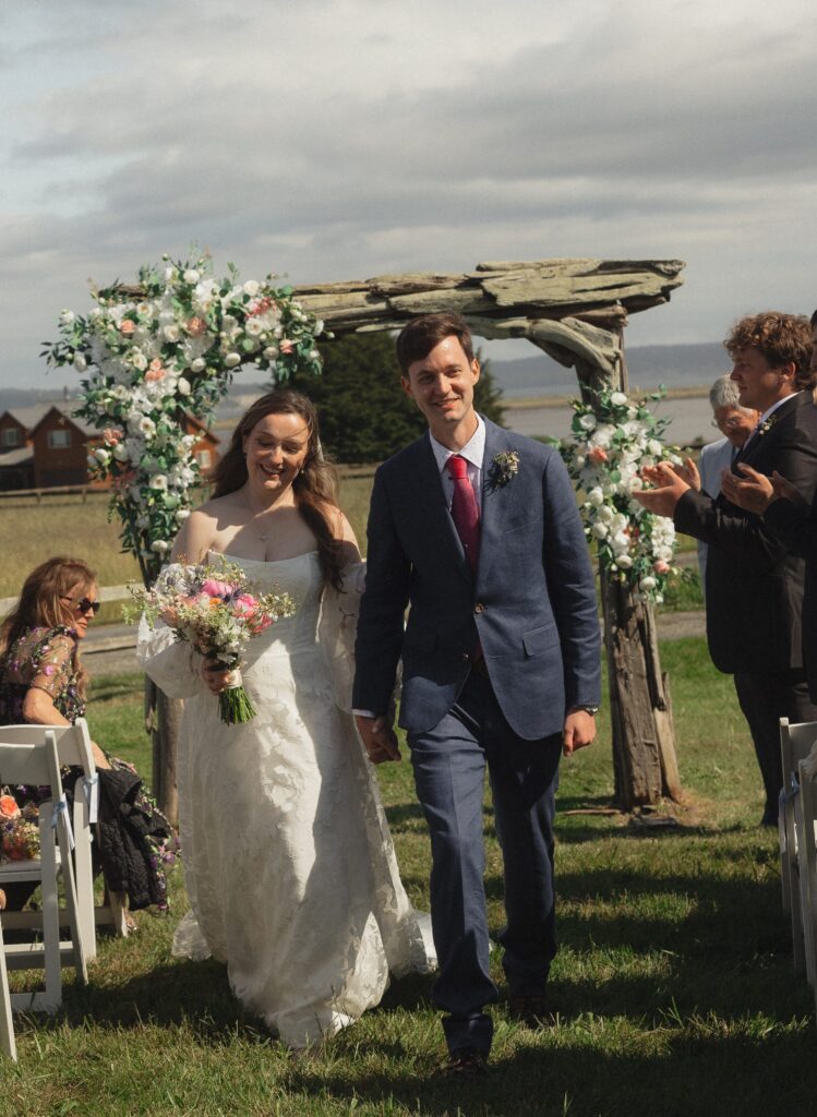Whidbey Island Wedding with overlook bluff ceremony.