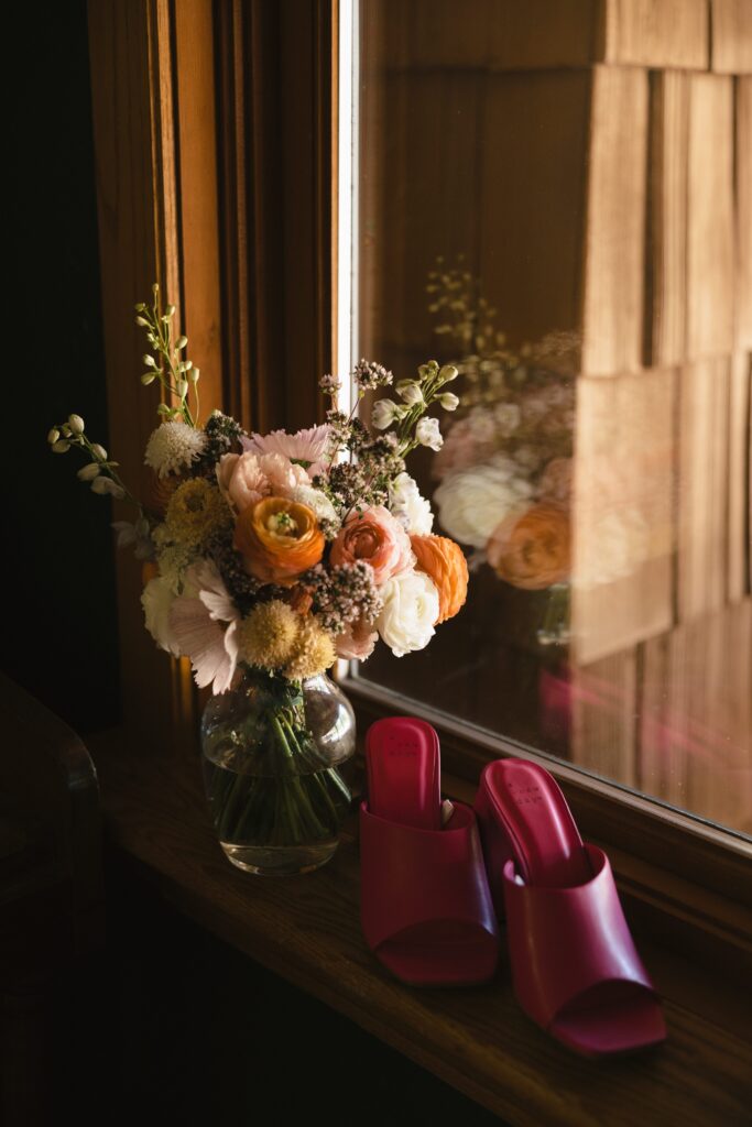thrifted wedding accessories and sustainable decor choices for planning a wedding with low environmental impact