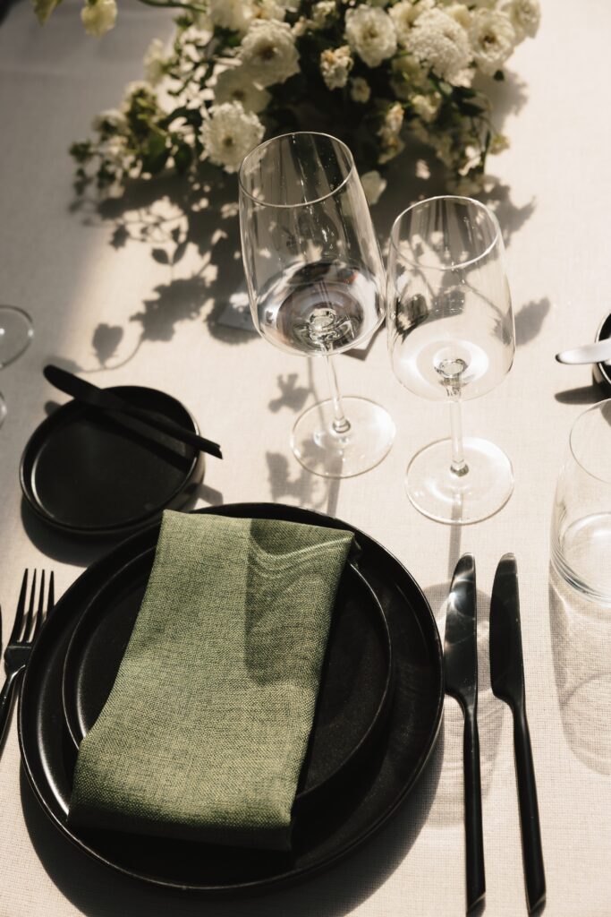 Luxury details of the reception Clear Tent