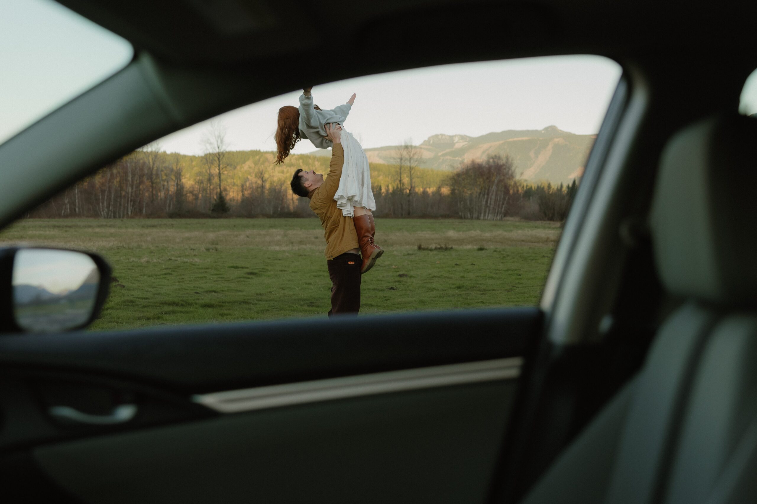 Engagement session at Elk Fields near Mount Si