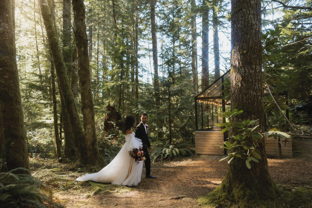 Intimate wedding at the Woodlands House