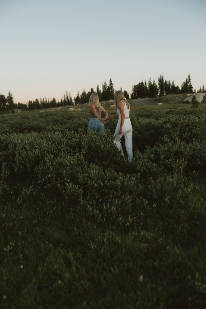 Romantic and adventurous engagement photos in Cody, Wyoming.