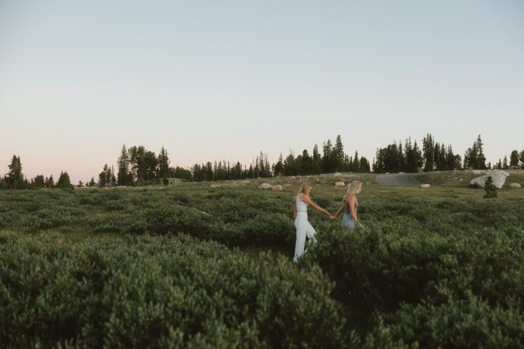 Romantic and adventurous engagement photos in Cody, Wyoming.