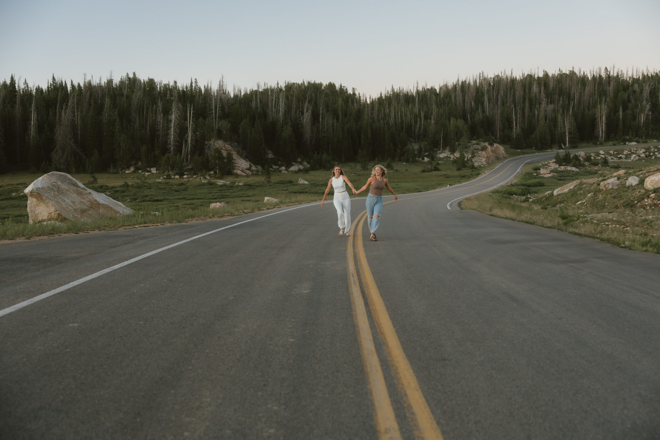 Romantic and adventurous engagement photos in Cody, Wyoming.