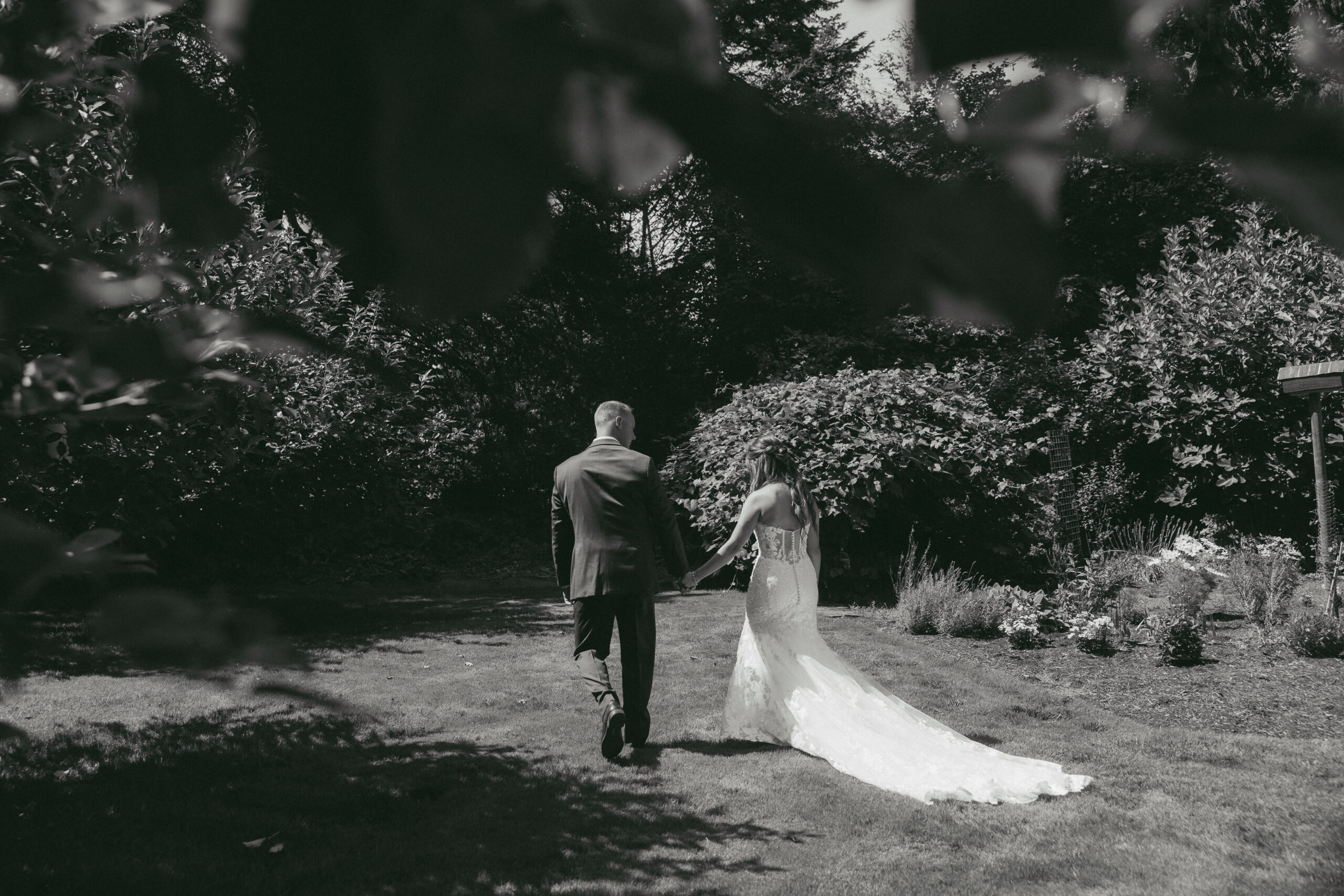 Sammie and Jacob soak up quiet moments during their garden backyard wedding